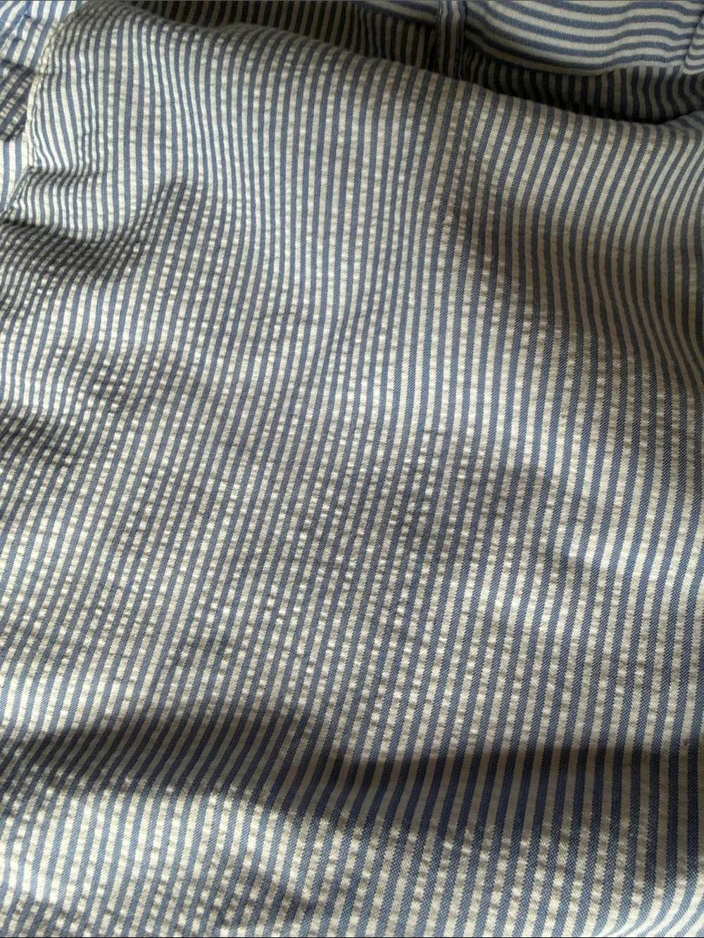 Linea Uomo Men's Blue Seersucker Flat Front Shorts size 42